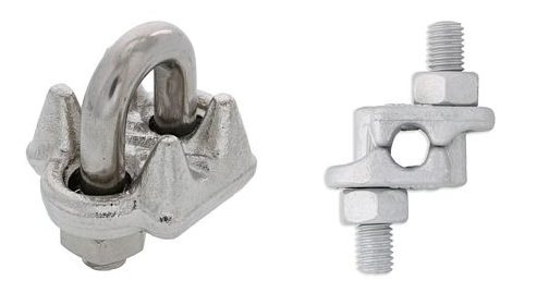 Drop kovácsolt hagyományos stílusú drótkötél kapocs és csepp kovácsolt ököl markolat stílusú drótkötél kapocs Drop Forged Traditional Style Wire Rope Clip and Drop Forged Fist Grip Style Wire Rope Clip