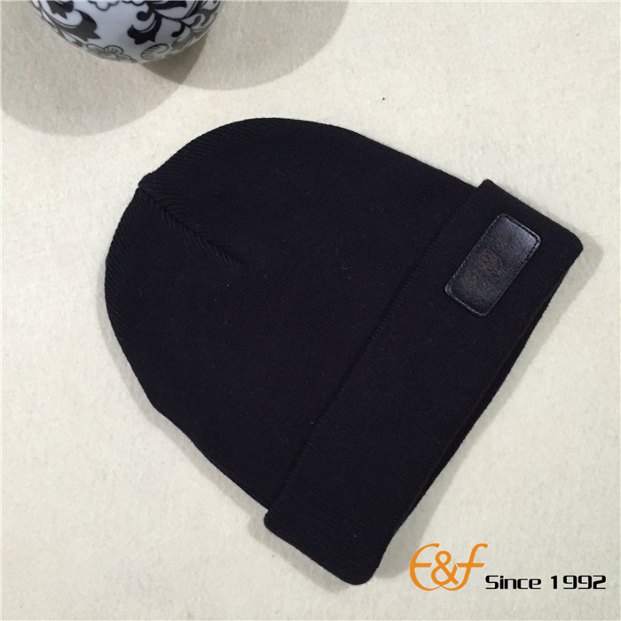 plain blank knitted beanie