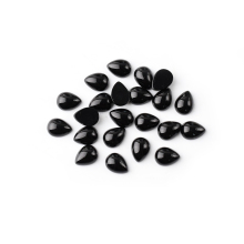 Natural Black Onyx Cabochon Pear Shape Calibrated Size