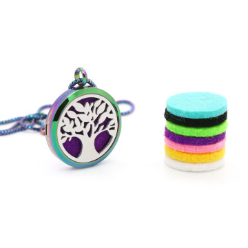 Rainbow color diffusing locket pendant