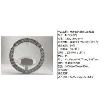 24W Mikrowellensensor ringförmiges LED-Modul