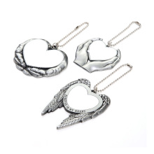 Custom Zinc Alloy Heart Car Charm Pendant for Sublimation
