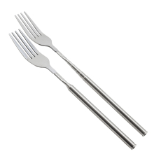 Stainless Steel Telescopic BBQ Grill Fork - Extendable Fork for Dinner and Desserts