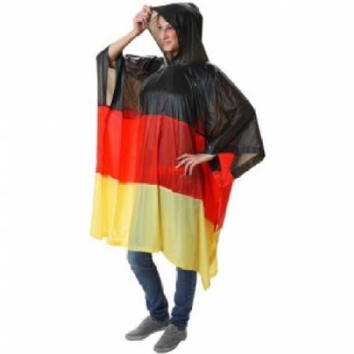 PVC Erwachsene Deutschland Flagge Regen Poncho