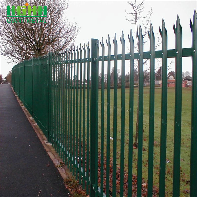 2.4m high hot dip galvanized palisade fence