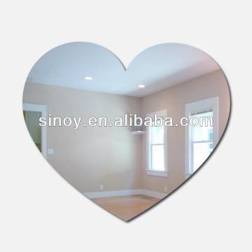 Without frames of heart shape mirror craft shaped mirror heart shape cut mirror
