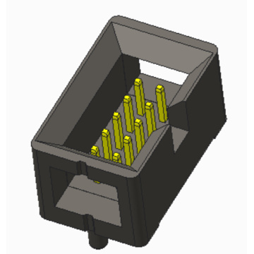 2,54mm boxhuvud med postkontakt