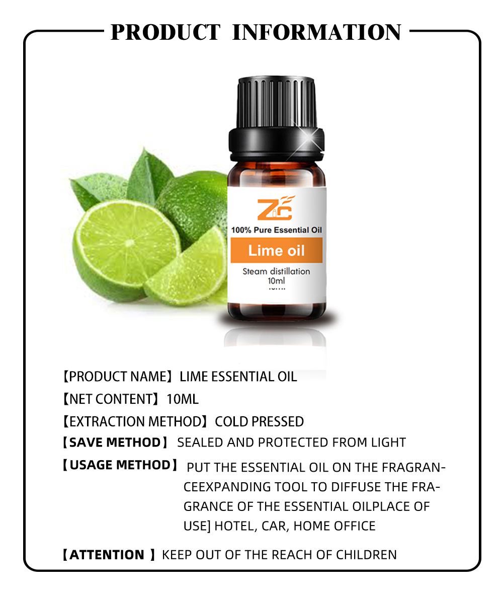 Cold Pressed Lime essential Oil for Aroma diffusers