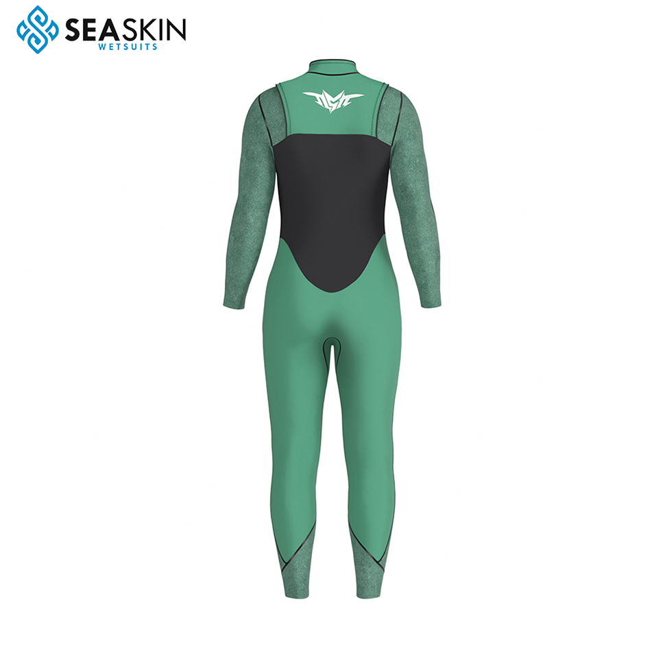 Seaskin Mens 3/2mm Front Chest Zip Custom Print Full Wetsuits