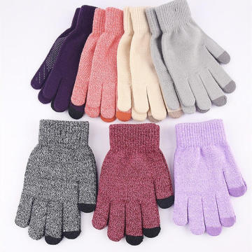 Custom Factory Outlet Knitted Logo Gloves: Winter Thick Warm Knit Jacquard Mitten Gloves