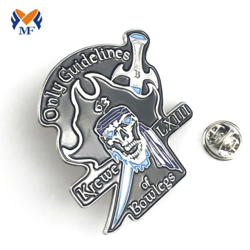 Souvenir Silver Color Unique Pin Badge anpassad