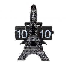 Torre Eiffel Modo Flip Clock en la mesa