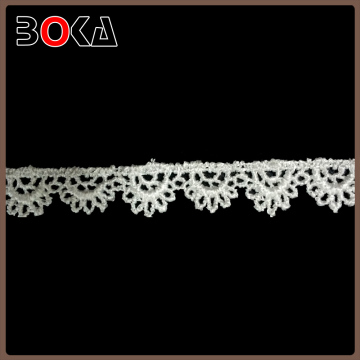 Fashion polyester cotton embroidery lace for dress