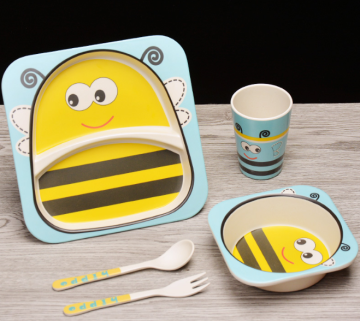 Natural Bamboo Dinnerware for Kids