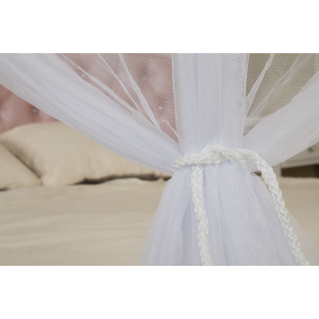 Double bed tassel canopy square mosquito net
