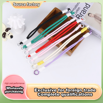 Cute Double-Button Phone Lanyard with Vibrant Designs