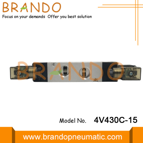 Électrovanne pneumatique 5 voies 3 positions 1/2 &#39;&#39; 4V430C-15