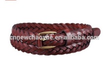 Simple Designed Ladies Braided Leather Belt