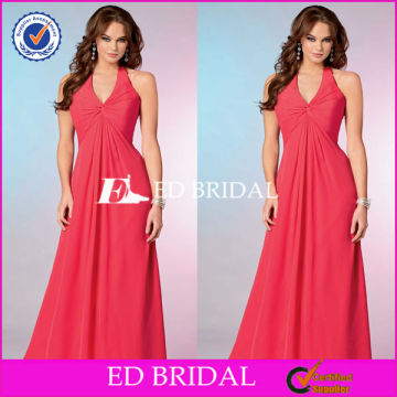 B187 Custom Made Fat Women Halter Sleeveless Maternity Bridesmaid Dress Patterns