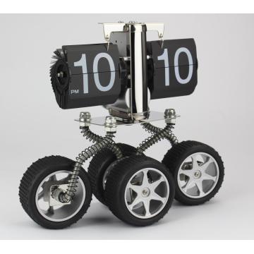 Four Wheels Car Flip Clock Kti