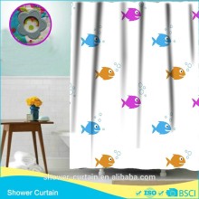 POLYESTER FABRIC FISHES BUBBLES SHOUWER CURTAINS