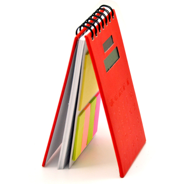 Notebook with Calculator and Sticky Notes