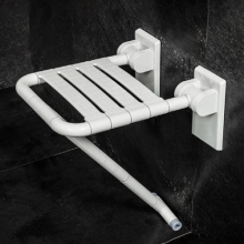 Adjustable height rotating shower stool for the elderly