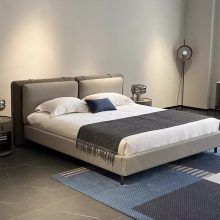 Modern Soft Queen Bed Frame - Floating Vintage Design