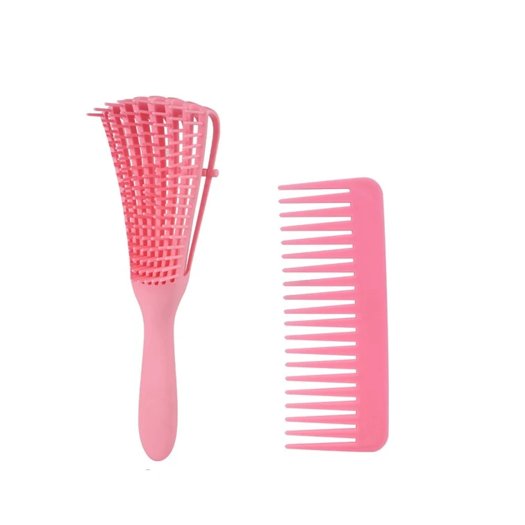 Wide Tooth Comb Hair Combs Pink Blow Dryer Brush and Combs