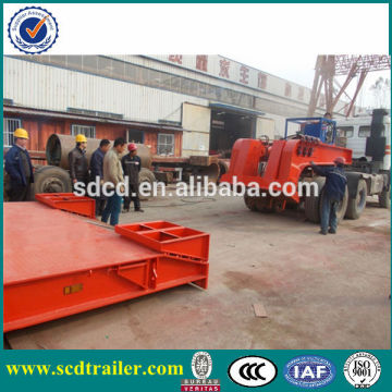 2015 3Axle 40t flat bed/gooseneck low bed semitrailer truck