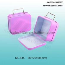 lunch tin box, metal box with handle, cosmetic metal box