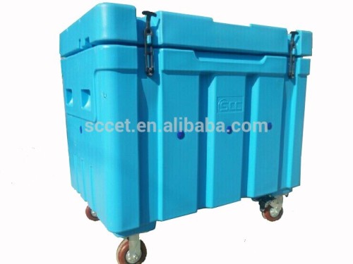 310L dry ice cooler with wheels/insulated dry ice cooler