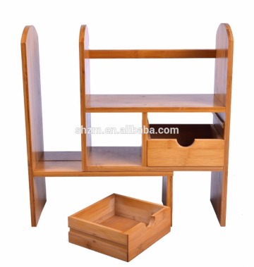 Natural Bamboo Adjustable Desktop Book Storage Holder