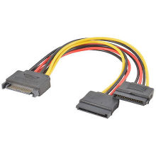 2x SATA Power Y Splitter Adaptor Cable Lead