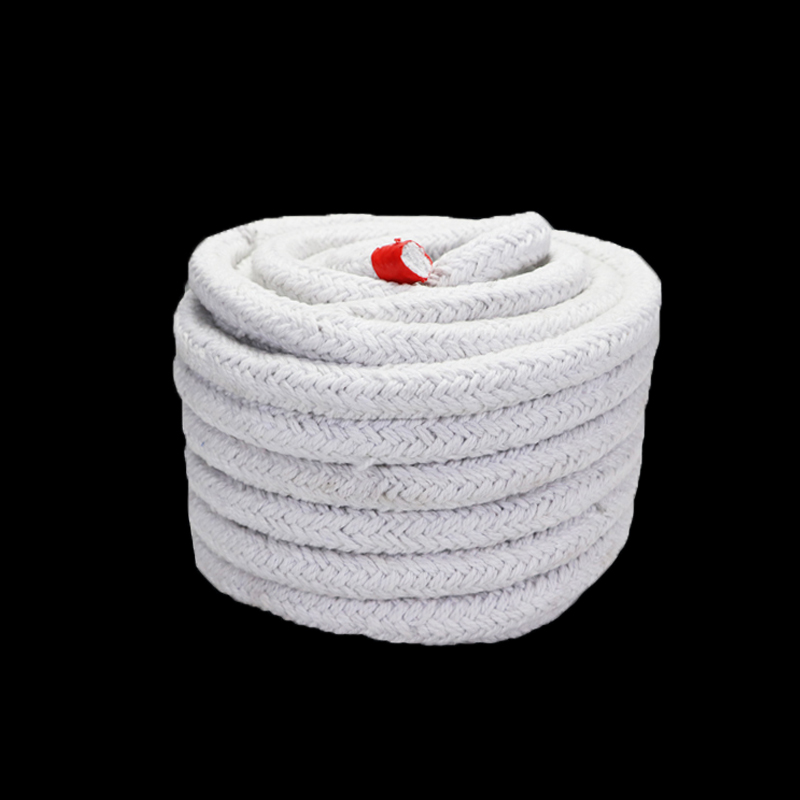 Non-Toxic Harmless Round Ceramic Fiber Fire Escape Twisted Rope Diameter 80mm For Fire Shutter Door