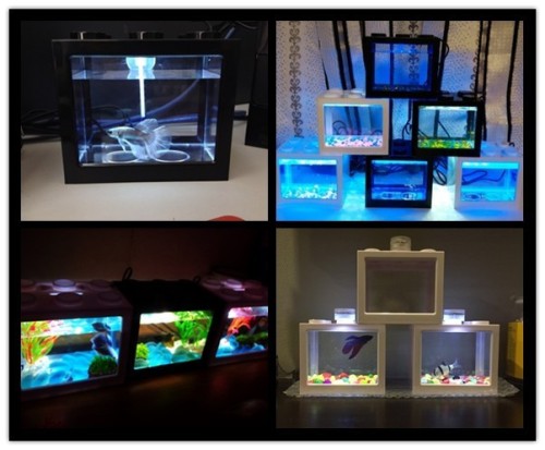 2016 new fish tank for aquarium fish with LED lighting accessories