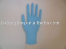 3.5mil finger textured blue nitrile glove gants