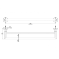 Brass Dual Towel Bar Bathroom 600mm