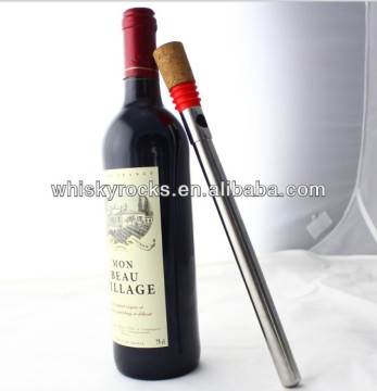 Portable Wine Chiller Stainless Steel Ice Wine Chillers On Stick Round Shape