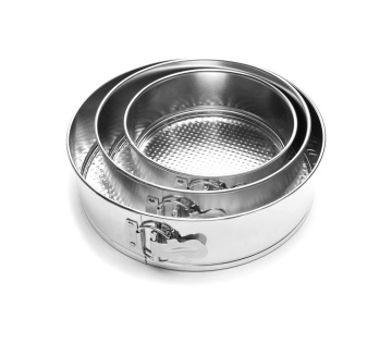 Food Grade Round Tin-Plated Steel Springform Cake Pans with Detachable Bottom