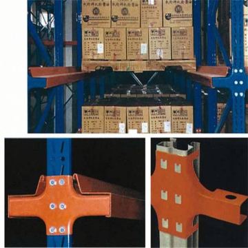 First in first out rack drive in racking