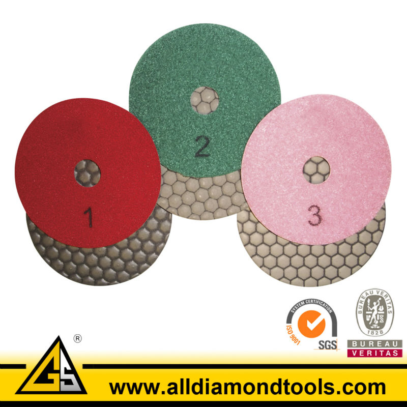 Hot SaleDiamond Dry 3 Step Polishing Pads For Stone