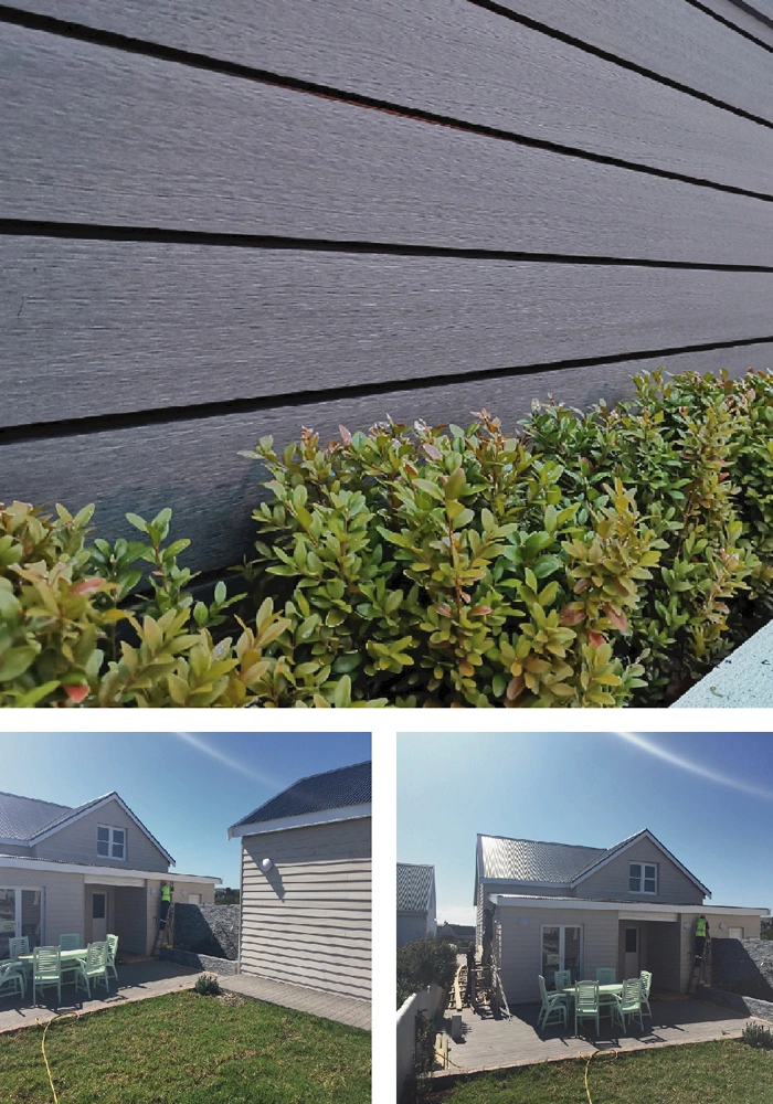 Composite Wall Siding Boards WPC Co-Extrusion Interlocking Wall Cladding 3D Embossed Fluted Interior & Exterior Wood Wall Panels