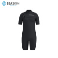 Seaskin แขนสั้นขาสั้น 2 มม. ด้านหน้าซิป Men Wetsuit สำหรับการท่อง