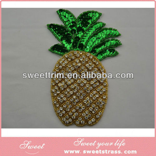 New Arrival sew on rhinestone applique for wedding