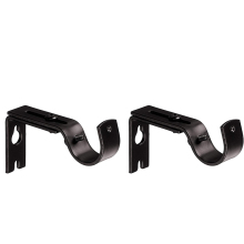 Adjustable Curtain Rod Wall Brackets - Steel Hooks for Hanging
