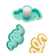 Sugarbell Plastic Biscuit Dough Cutter Embozer Stamp Mold and Cookie Cutter Set for Royal Icing