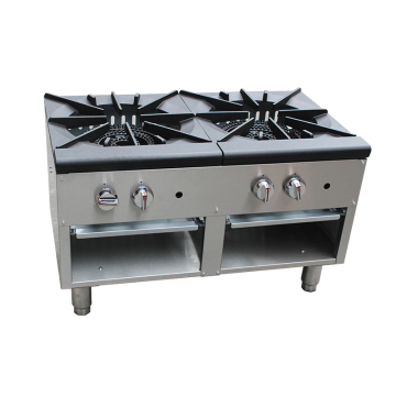 2 burner gas stock pot range