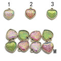 Hot Popular Mixed Color 100Pcs/lot 16MM Mermaid Charms Mermaid Fish Scale Heart Pendants For Jewelry Bracelet Necklace Mak