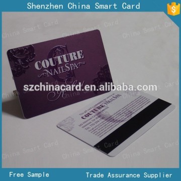 spot UV 4C printing matt surface PVC card with loco 300oe magnetic strip